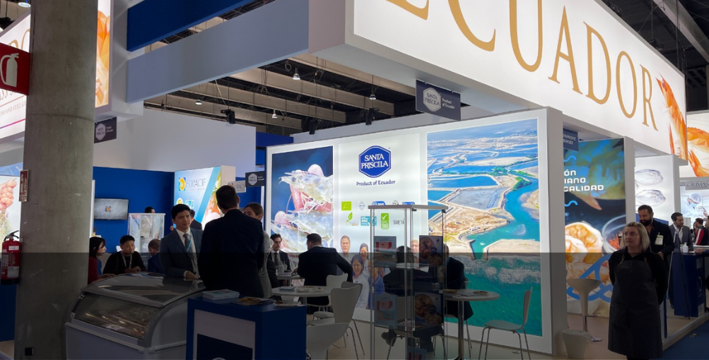 Exportadores de camarón se destacan en feria de productos del mar en España￼